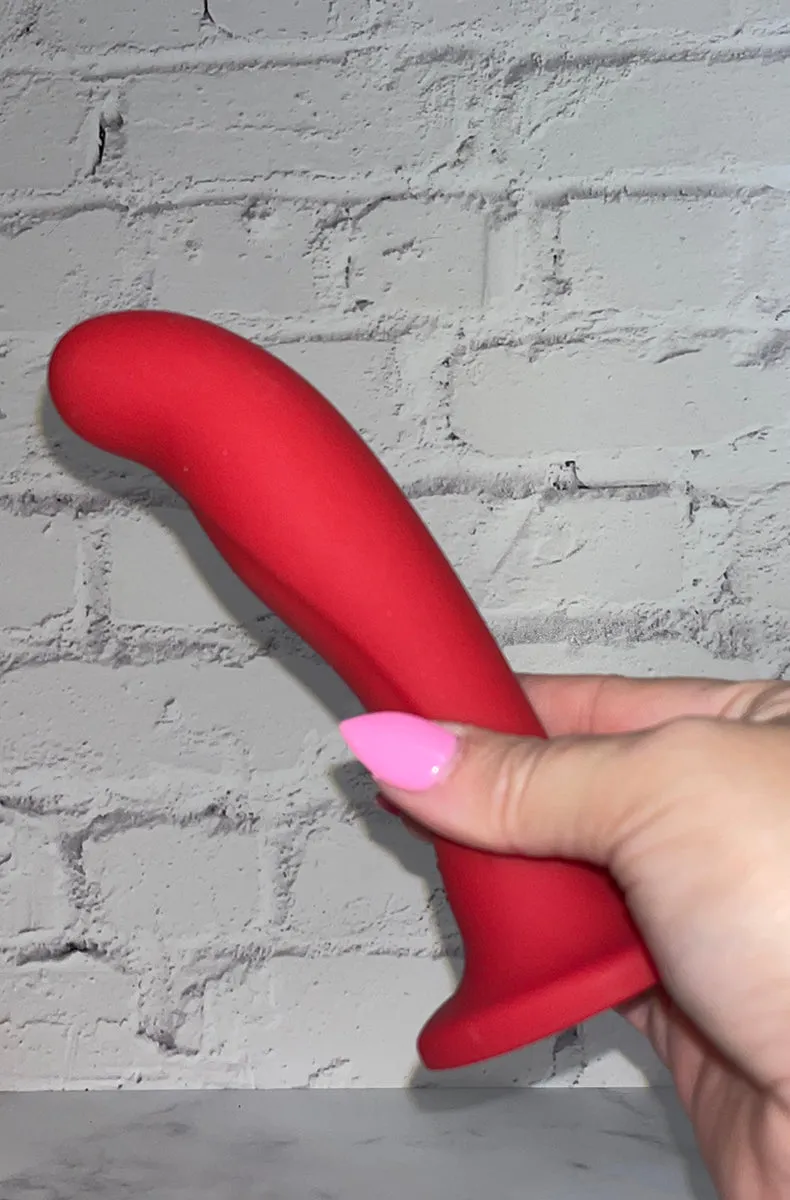 Jezebel Slim Silicone Dildo in Red