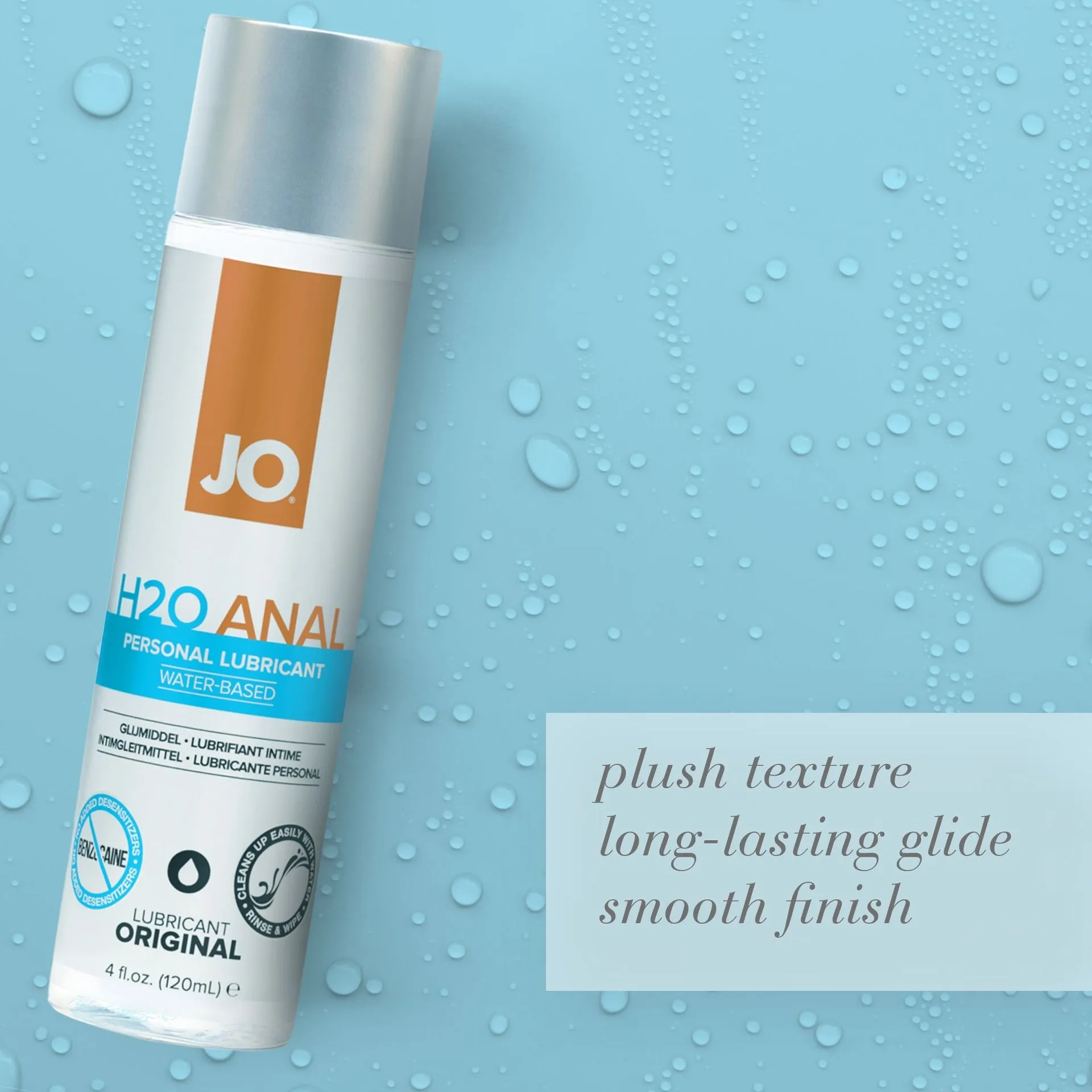 JO H2O Anal Original Lube - 4 oz