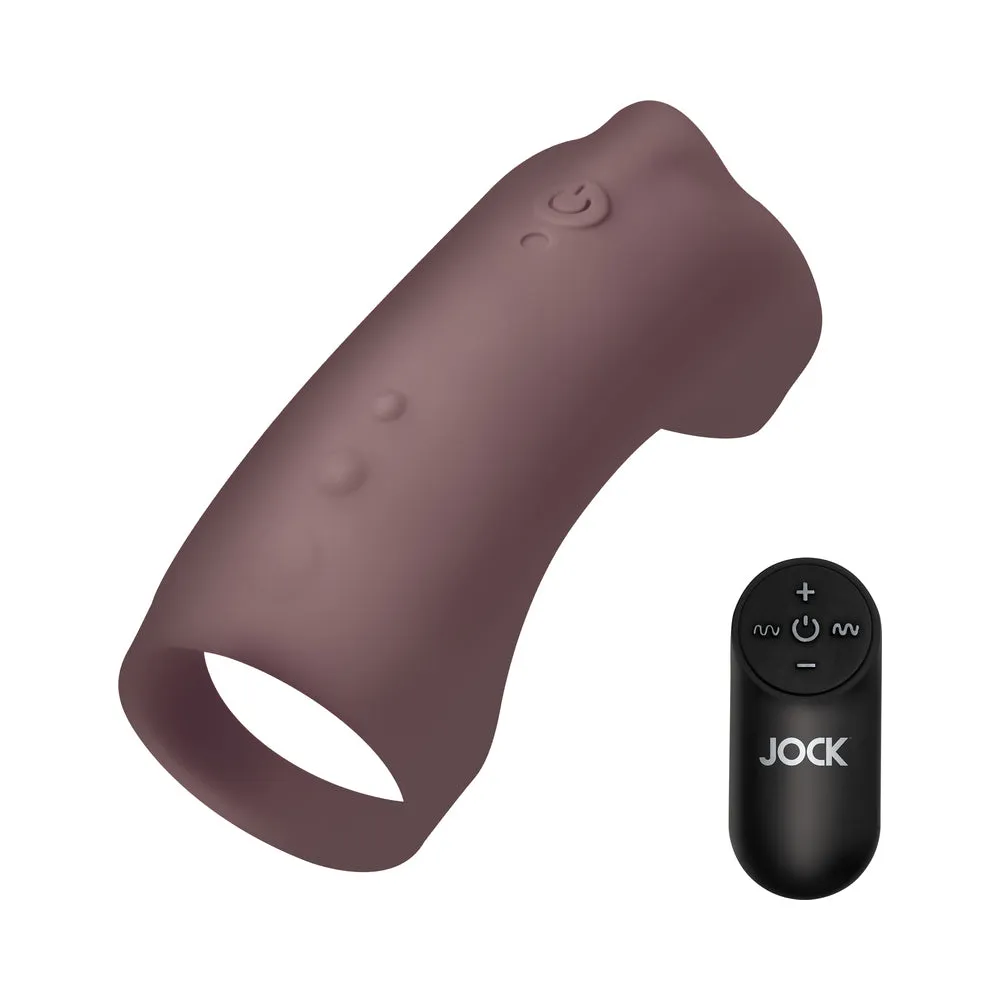 JOCK Vibrating Silicone Penis Sleeve Dark