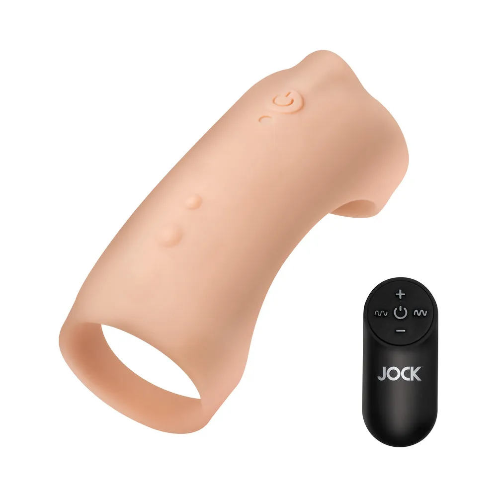 JOCK Vibrating Silicone Penis Sleeve Light