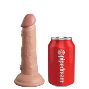 King Cock Elite 6 Vibrating Silicone Dual Density Dildo - Vanilla