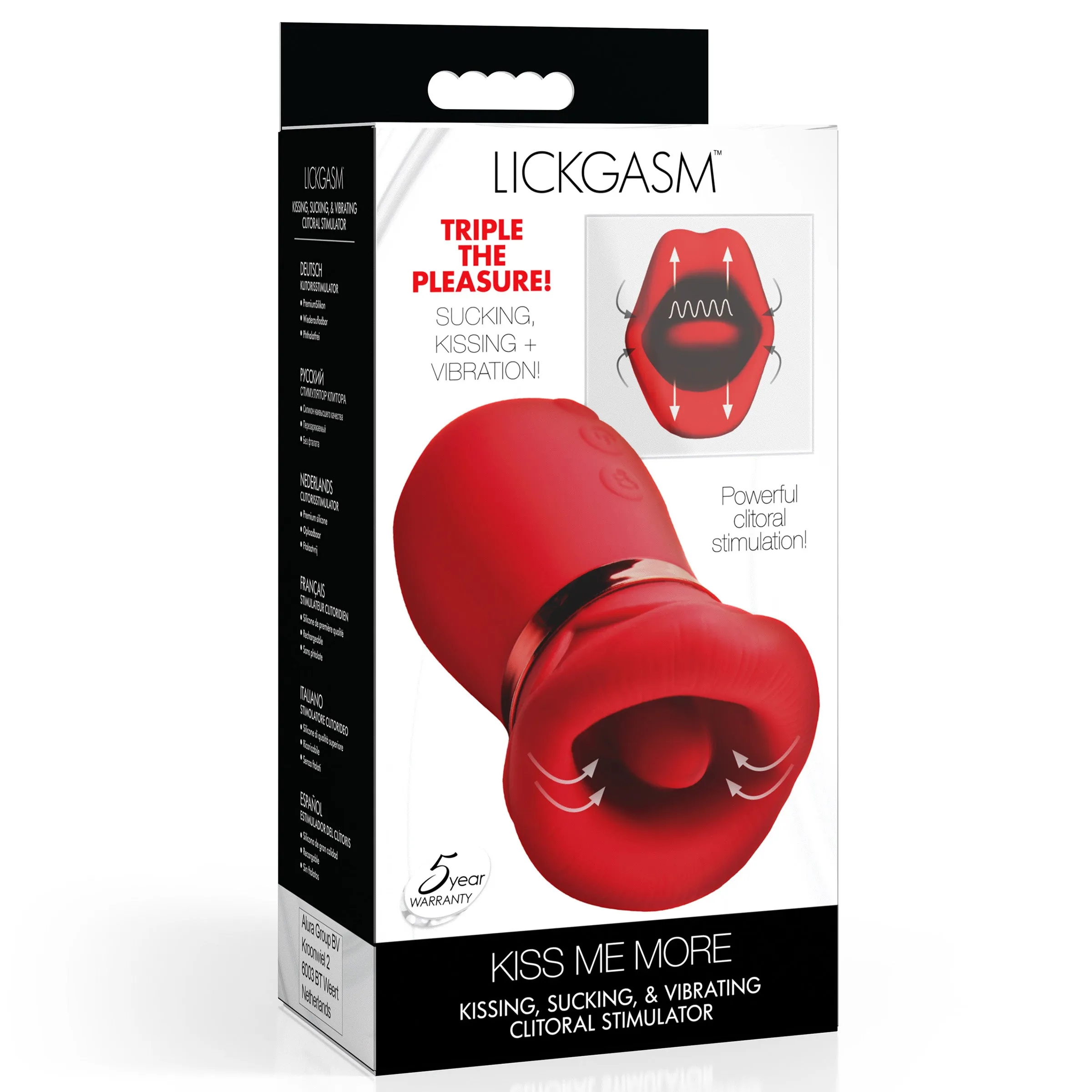 Kiss Me More Kissing. Sucking And Vibrating Clitoral Stimulator