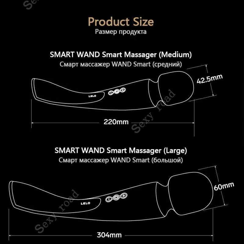LELO Smart Wands Woman Masturbation Massager Magic Wand Big Vibrator G Spot