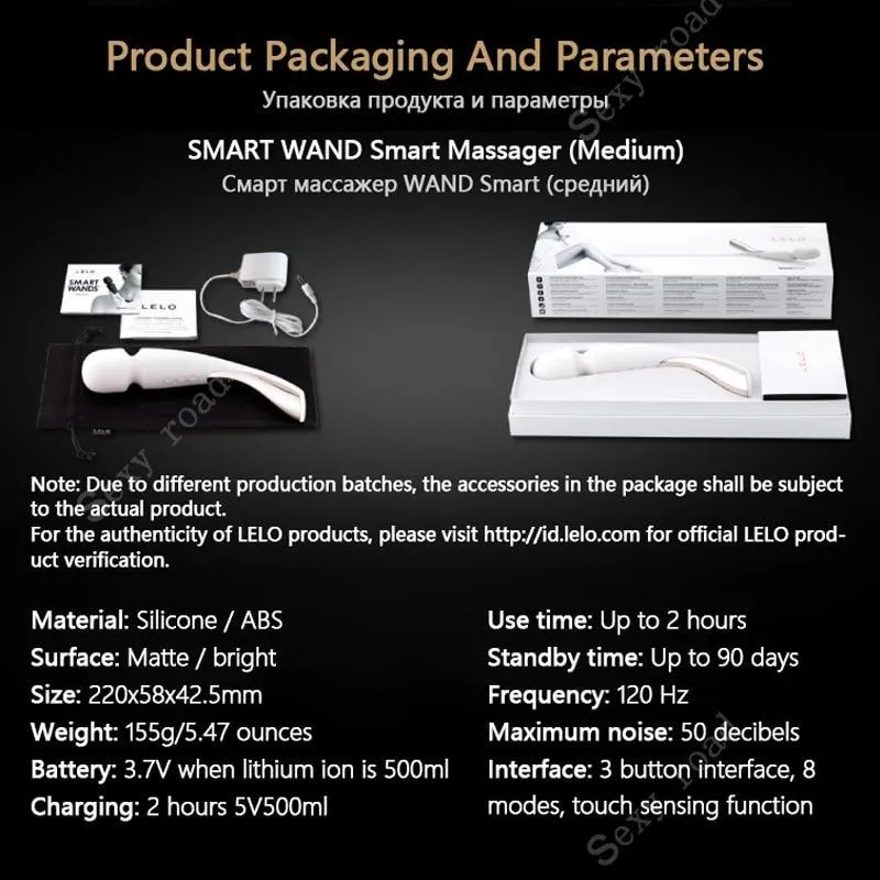 LELO Smart Wands Woman Masturbation Massager Magic Wand Big Vibrator G Spot