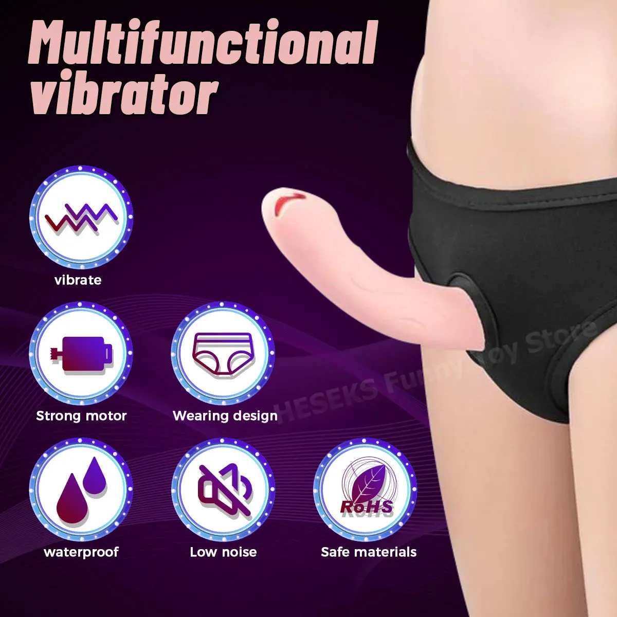 Lesbian Strapon Vibrating Dildo - Double End Pink Anal Dildo G Spot Vibrator Clit Stimulator