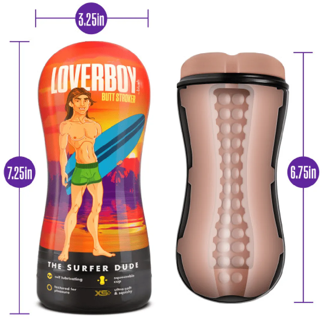 Loverboy Surfer Dude Self Lubricating Butt Stroker - Vanilla