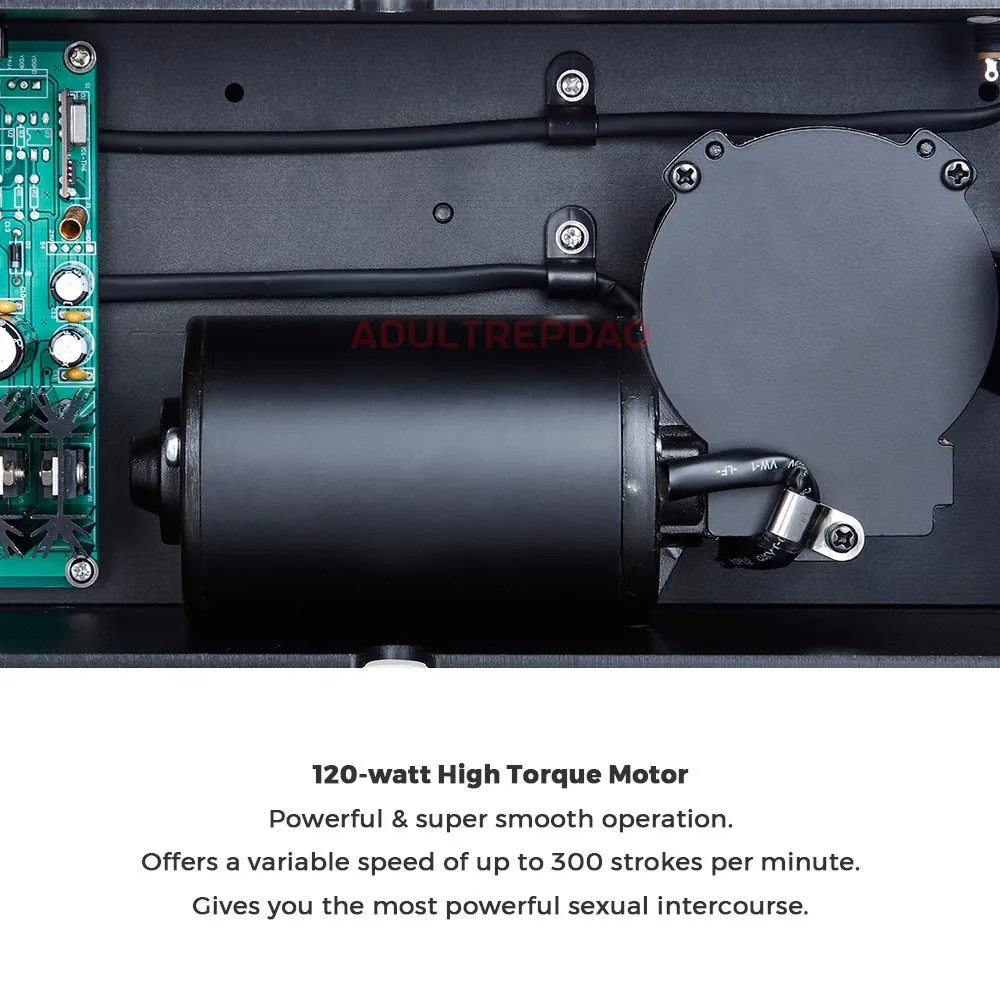 Lustti Compact Sex Machine FM02 with 120-Watt Motor. Anti-Rotation Connecting System
