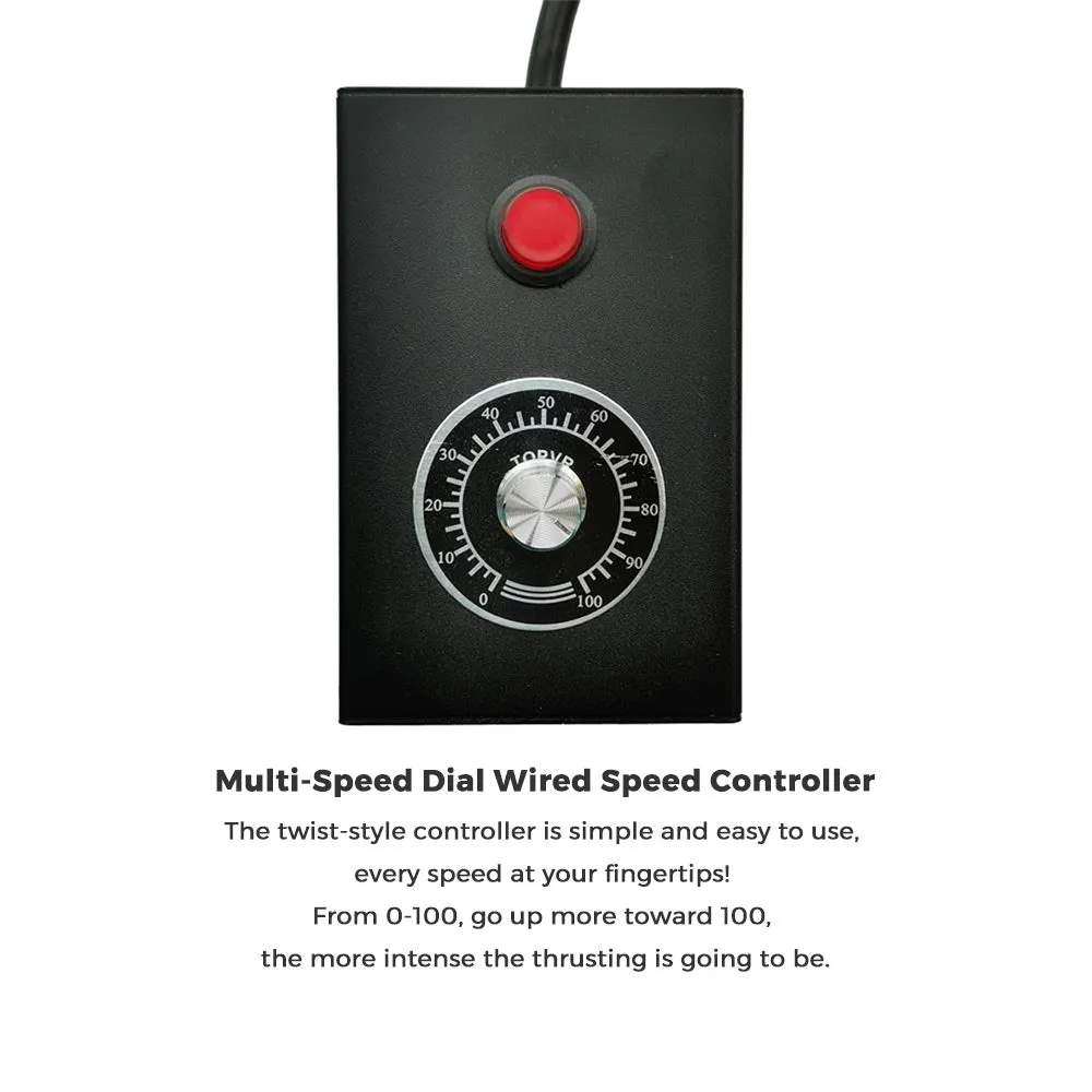 Lustti Compact Sex Machine FM02 with 120-Watt Motor. Anti-Rotation Connecting System
