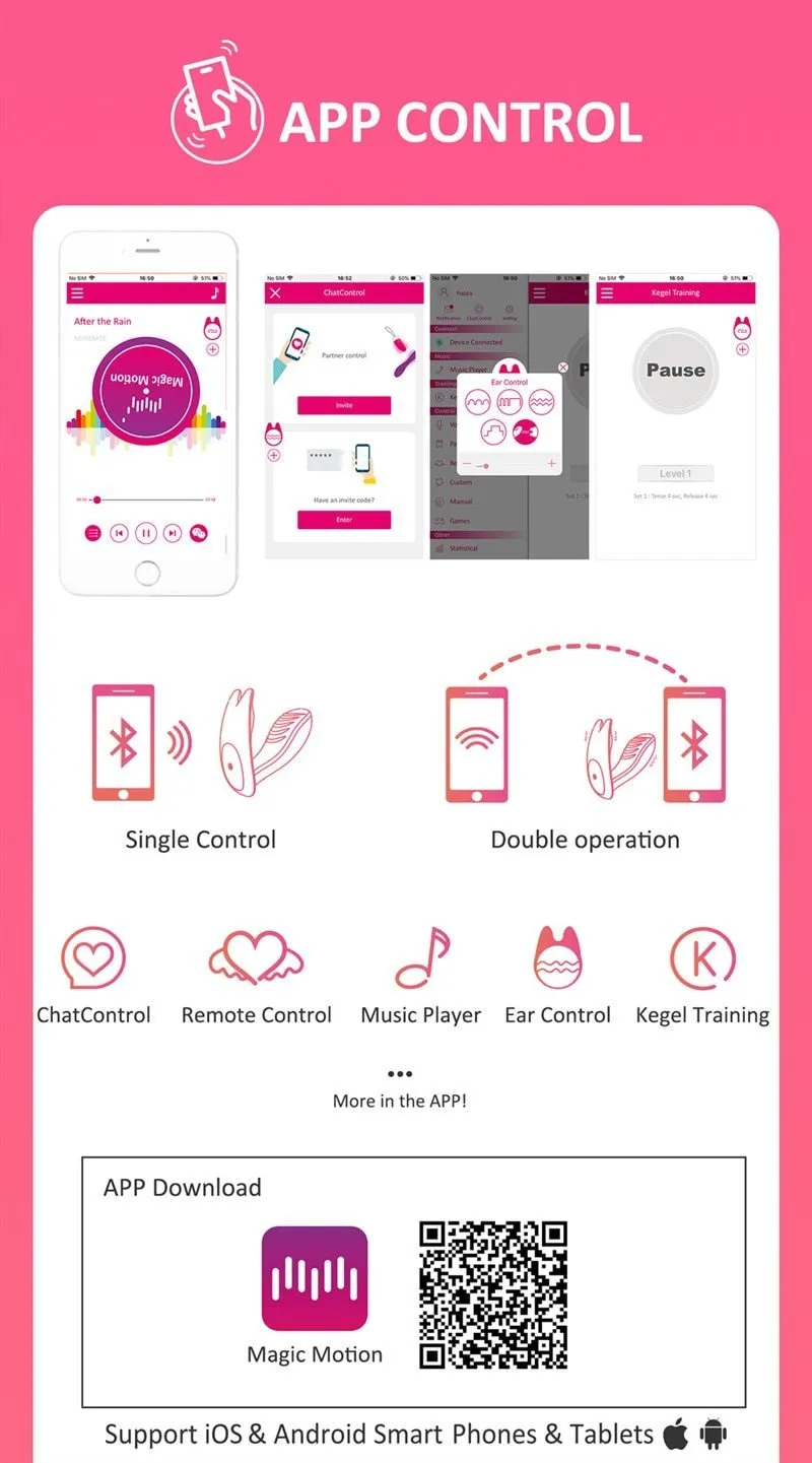 Magic Motion APP Bluetooth Vibrator Panties G-spot Clitoris Remote Control