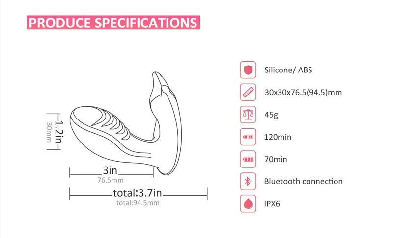 Magic Motion APP Bluetooth Vibrator Panties G-spot Clitoris Remote Control