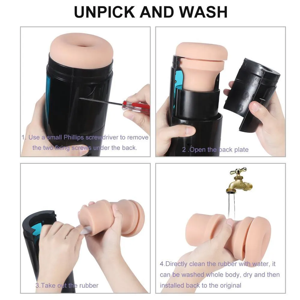Male Masturbator Cup with 9 Vibration Modes Real Sexy Voice