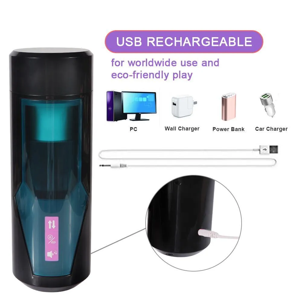 Male Masturbator Cup with 9 Vibration Modes Real Sexy Voice