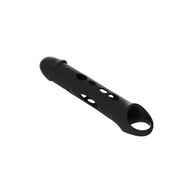 Manșon vibrator DREAMTOYS RAMROD. pentru extensia penisului. control prin telecomandă. 7 funcții de vibrație. 26 cm. negru