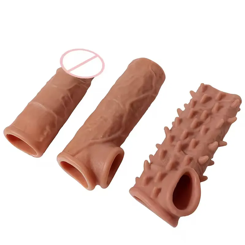 Monster Knotted Cock Sleeve - Silicone Strap On Penis Sleeve Couple Sex Toy