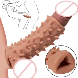 Monster Knotted Cock Sleeve - Silicone Strap On Penis Sleeve Couple Sex Toy