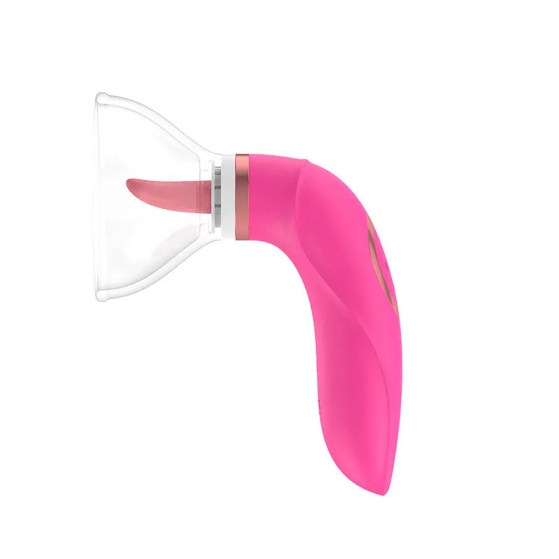 Oral Sucker Tongue Licking Vibrator - Double End G Spot Clit Stimulator Sex Toys for Women