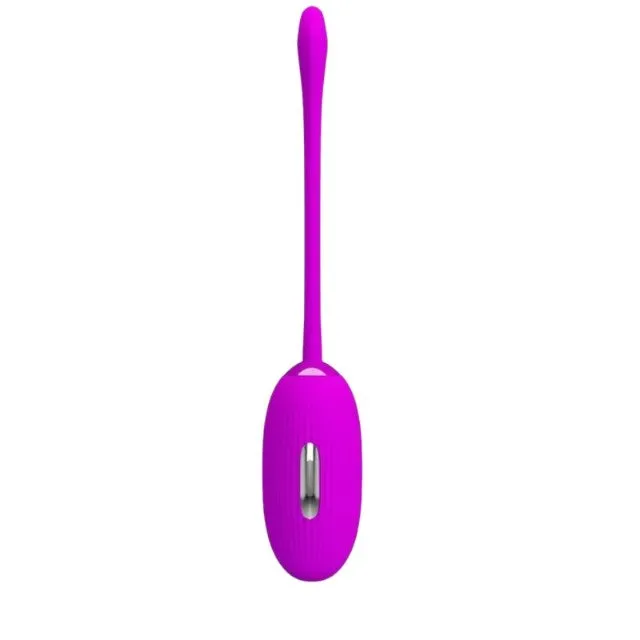 Ou vibrator cu telecomanda PRETTY LOVE Shock Fun. 7 functii de vibratie. 3 functii de electrosoc. culoare mov