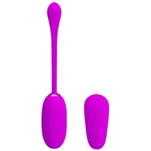 Ou vibrator cu telecomanda PRETTY LOVE Shock Fun. 7 functii de vibratie. 3 functii de electrosoc. culoare mov
