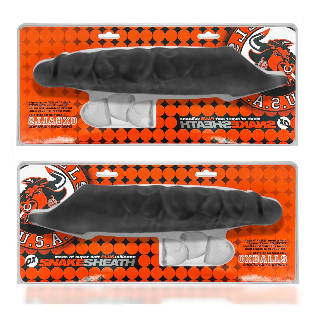 Oxballs Snake Extra Long 11 Inch Cock Sheath - Black