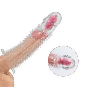 Penis Extender Cap Vibrators Sleeve Enlargement Condoms with Spikes