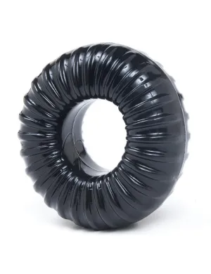 Perfect Fit Ribbed Ring. Black