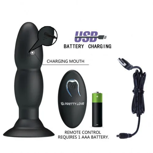 Pretty Love Rechargeable Butt Plug with Remote Control
