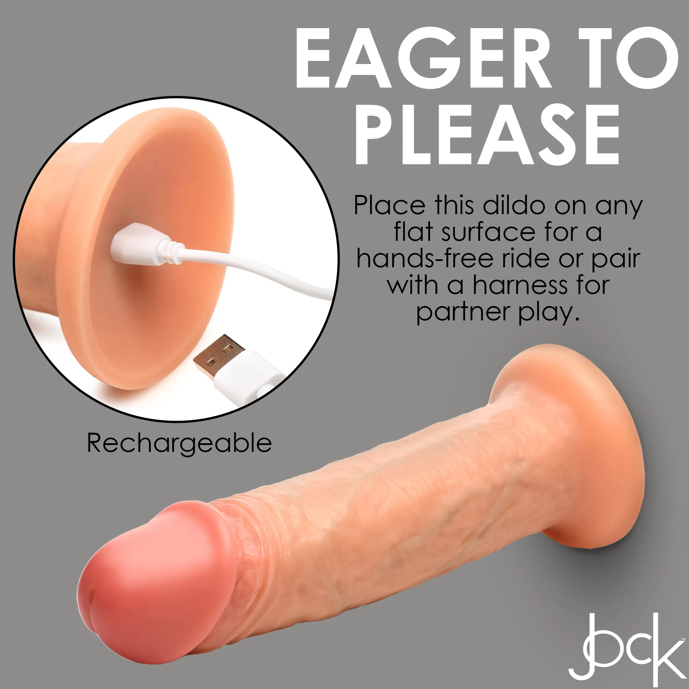 Realistic 8 Inch Vibrating Dildo
