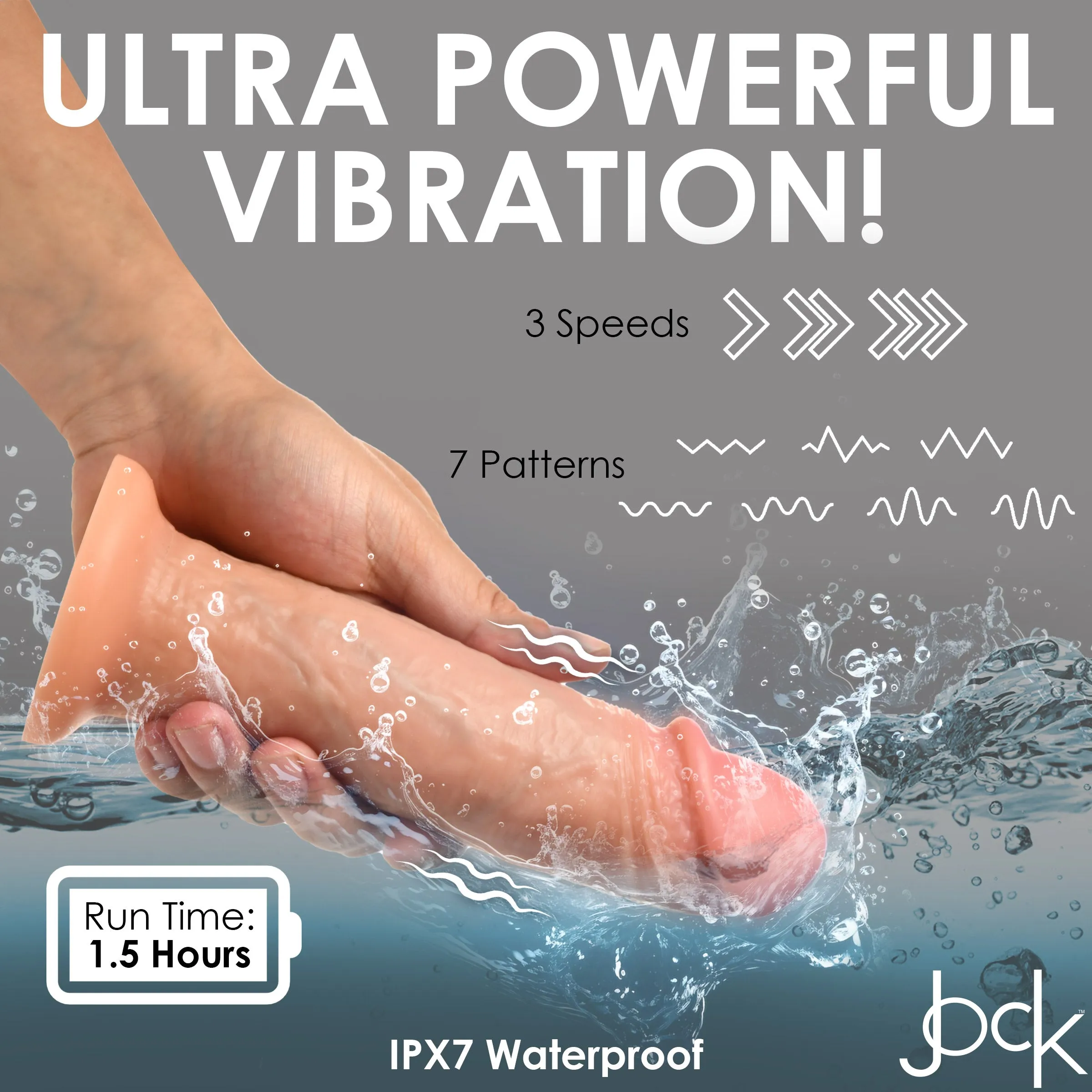Realistic 8 Inch Vibrating Dildo