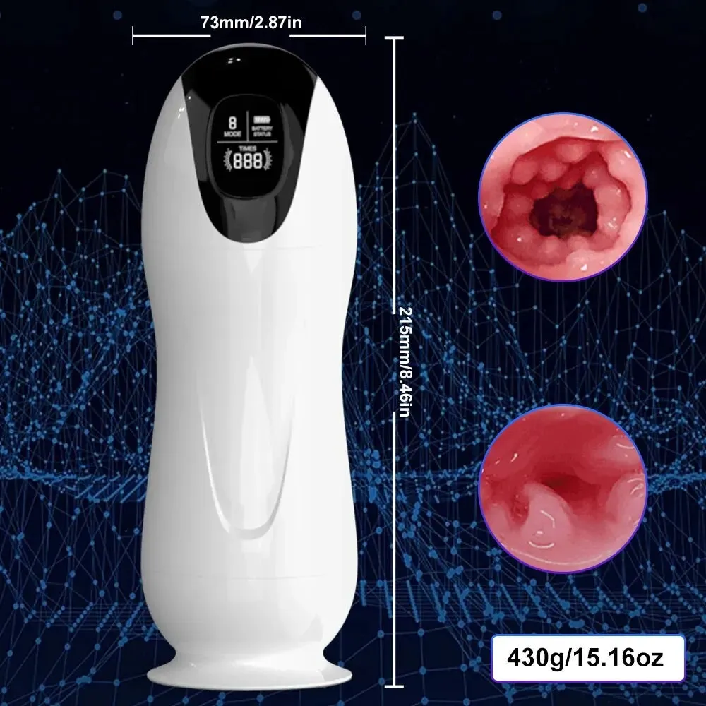 Realistic Pussy Adult Stroker Male Masturbator - Vibrating Thrusting Penis Massage Voice Interaction