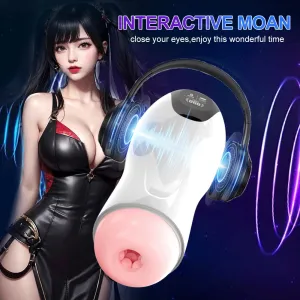 Realistic Pussy Adult Stroker Male Masturbator - Vibrating Thrusting Penis Massage Voice Interaction