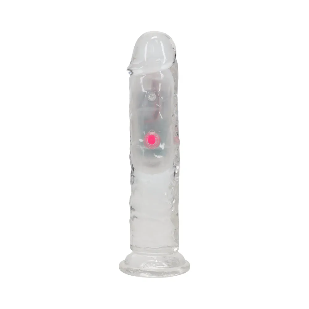 RealRock Wireless Rechargeable Remote Control Vibrating 6 in. Dildo Clear
