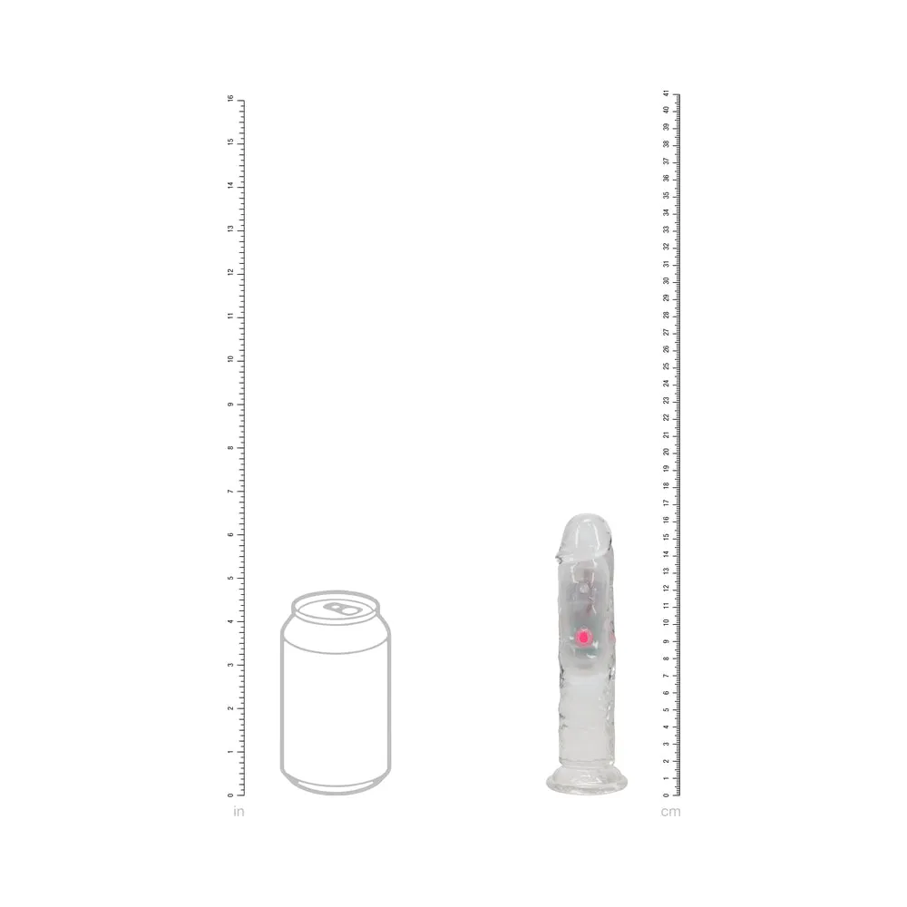 RealRock Wireless Rechargeable Remote Control Vibrating 6 in. Dildo Clear