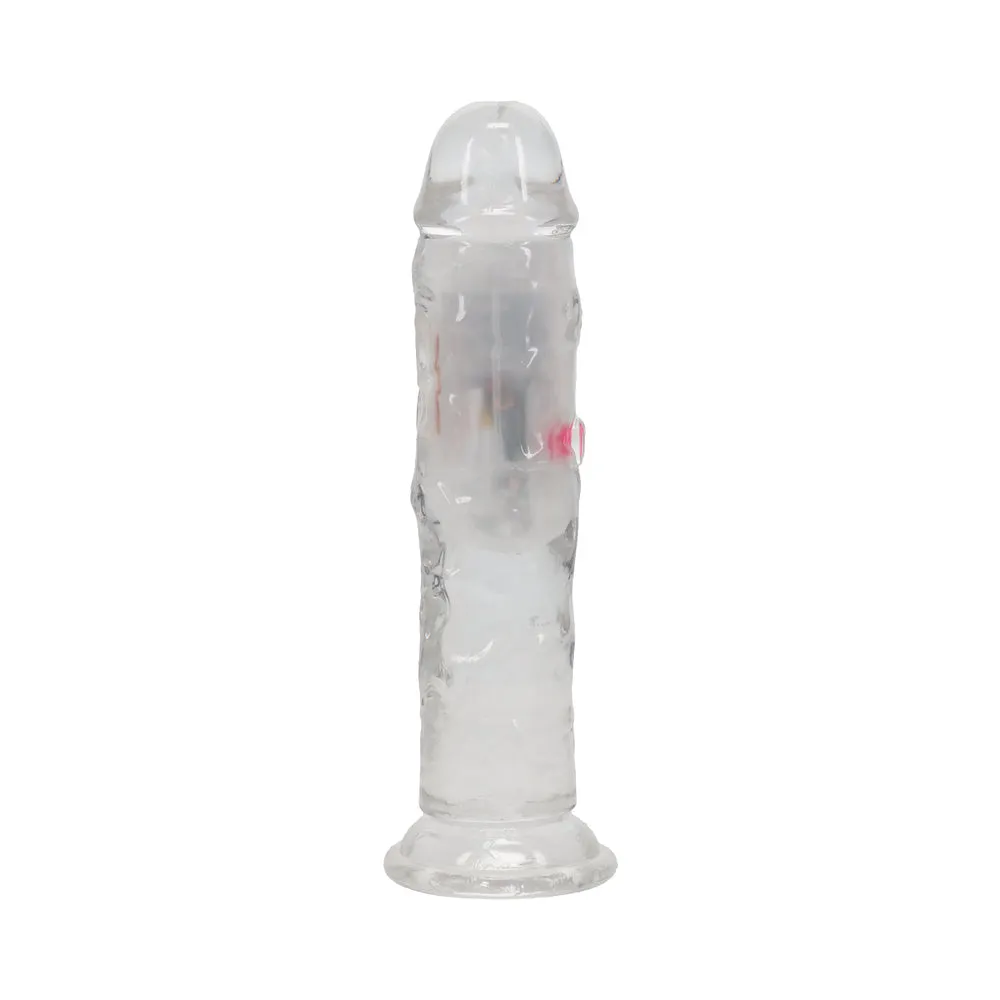 RealRock Wireless Rechargeable Remote Control Vibrating 6 in. Dildo Clear