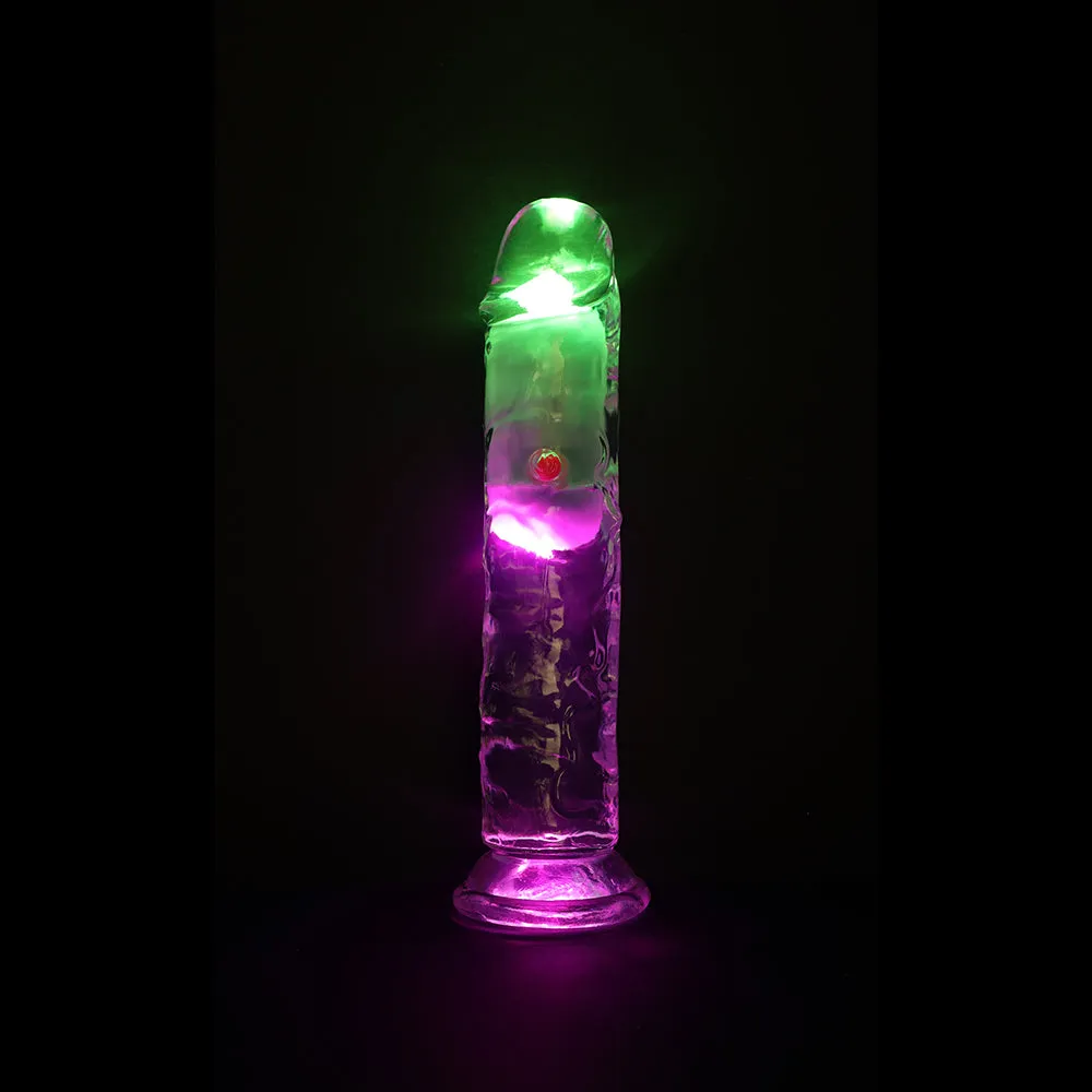 RealRock Wireless Rechargeable Remote Control Vibrating 7 in. Dildo Clear