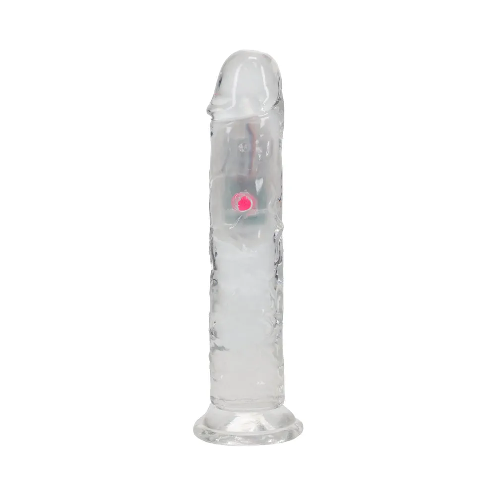 RealRock Wireless Rechargeable Remote Control Vibrating 7 in. Dildo Clear