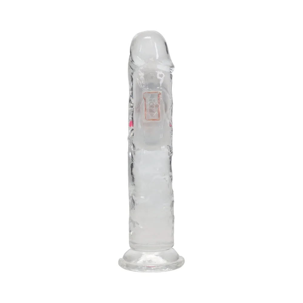 RealRock Wireless Rechargeable Remote Control Vibrating 7 in. Dildo Clear