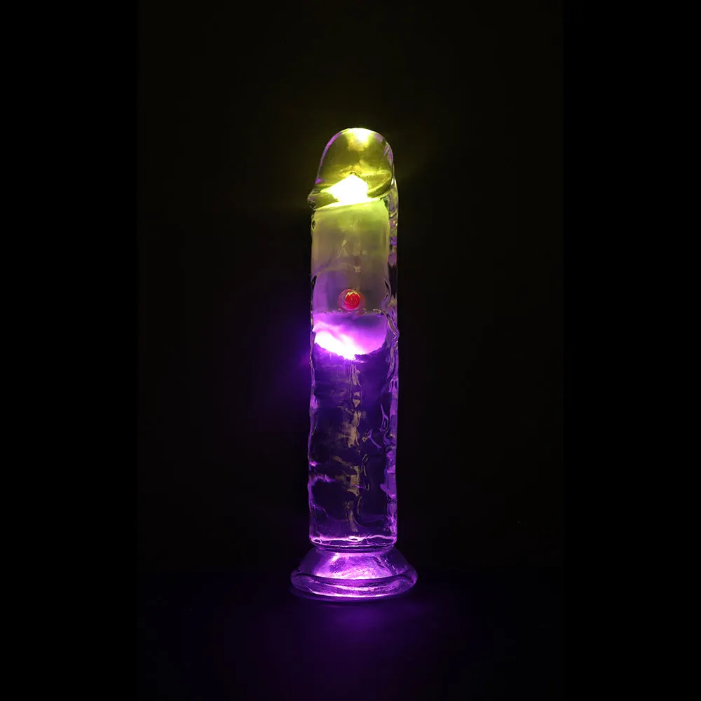 RealRock Wireless Rechargeable Remote Control Vibrating 7 in. Dildo Clear
