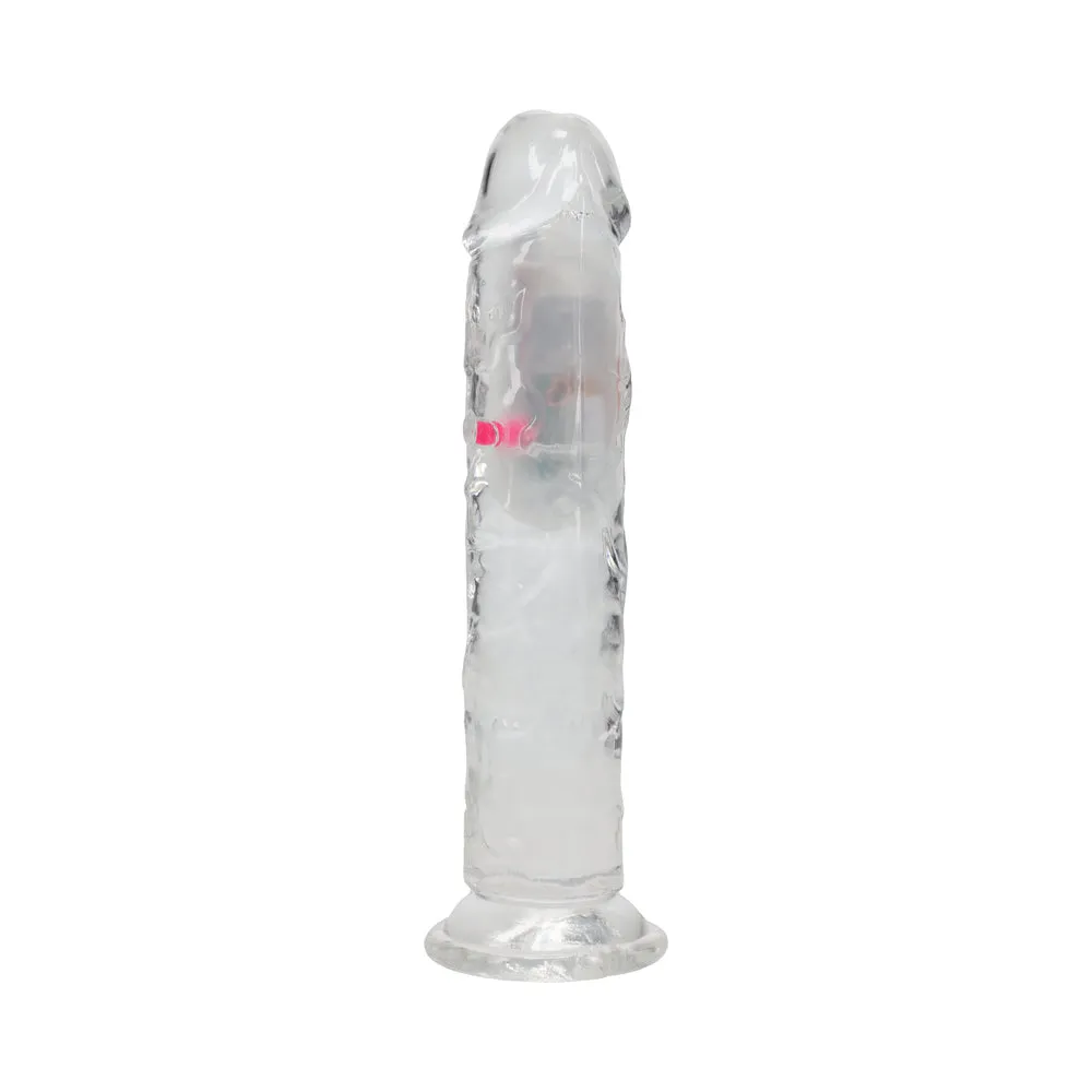 RealRock Wireless Rechargeable Remote Control Vibrating 7 in. Dildo Clear