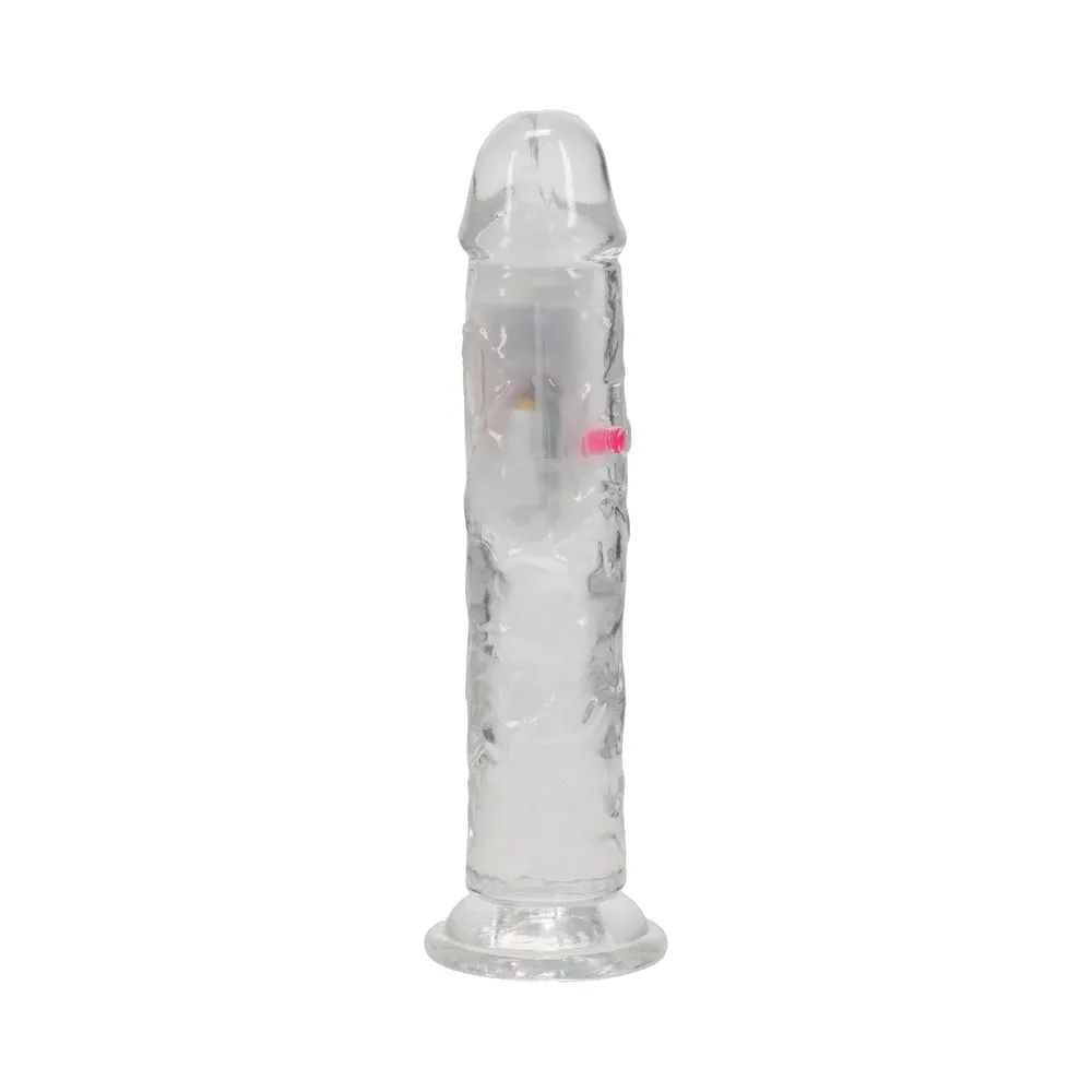 RealRock Wireless Rechargeable Remote Control Vibrating 7 in. Dildo Clear