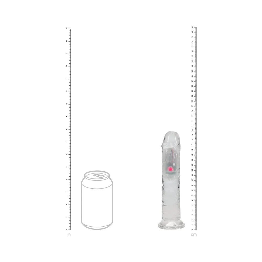 RealRock Wireless Rechargeable Remote Control Vibrating 7 in. Dildo Clear