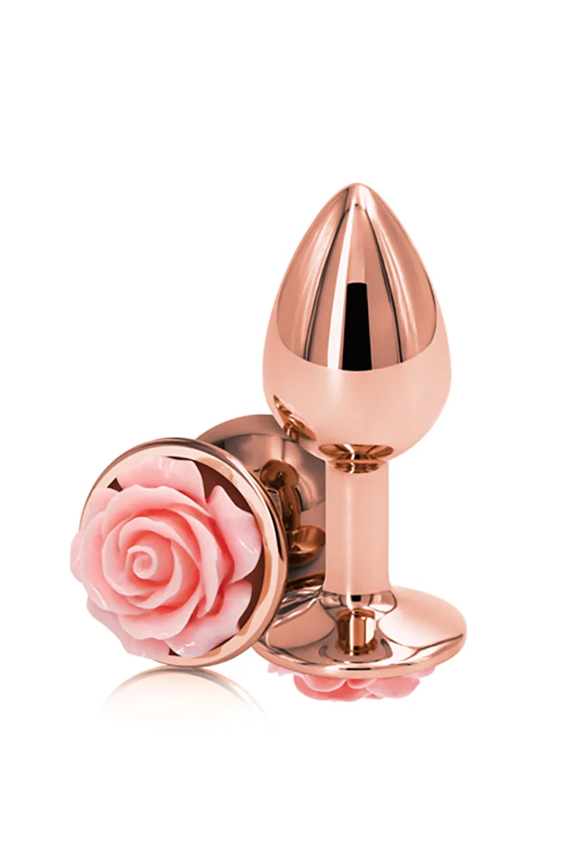 Rear Assets Rose Gold Floral Butt Plug
