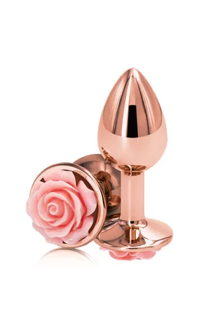 Rear Assets Rose Gold Floral Butt Plug