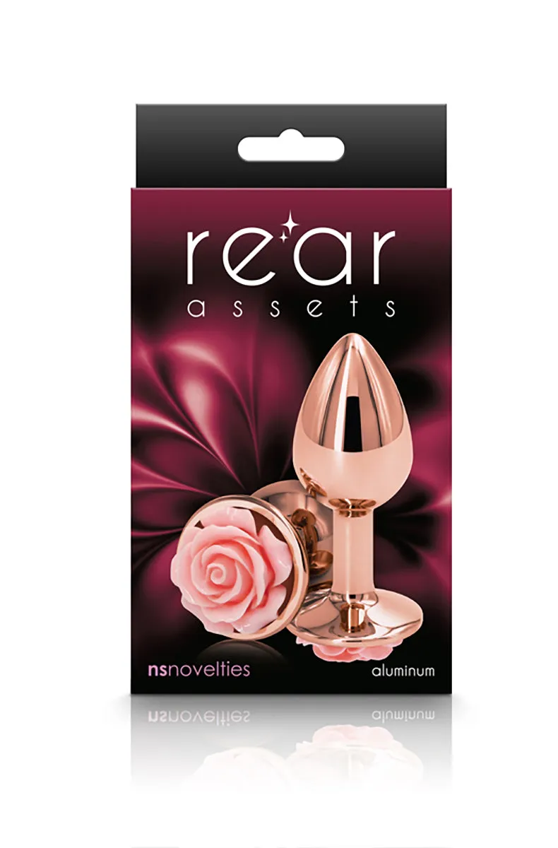 Rear Assets Rose Gold Floral Butt Plug
