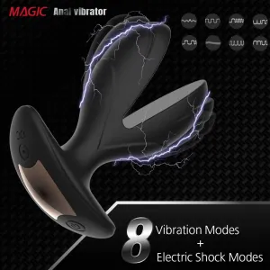Remoter Anal Expander Butt Plug - Domlust E-stim Shock Prostate Massager
