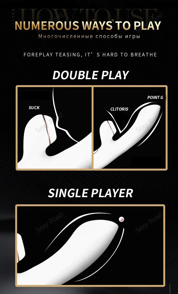 Satisfyer 10 Speed Sucking Nipple Rabbit Vibrators Clit Stimulation
