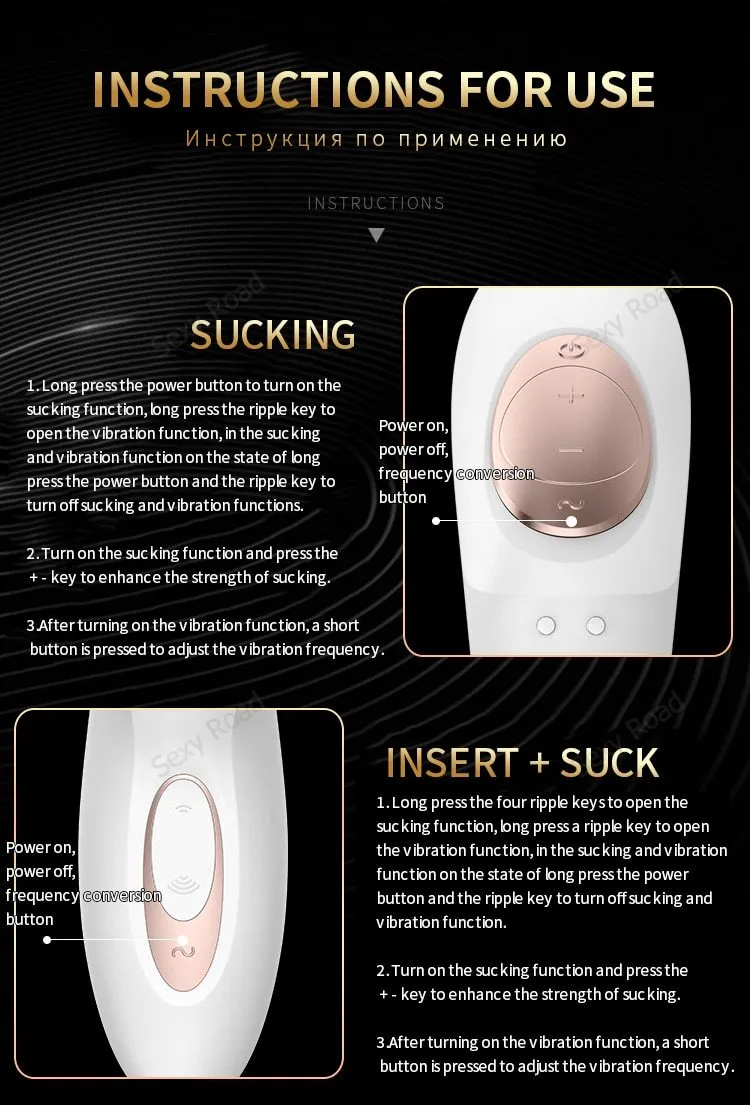 Satisfyer 10 Speed Sucking Nipple Rabbit Vibrators Clit Stimulation