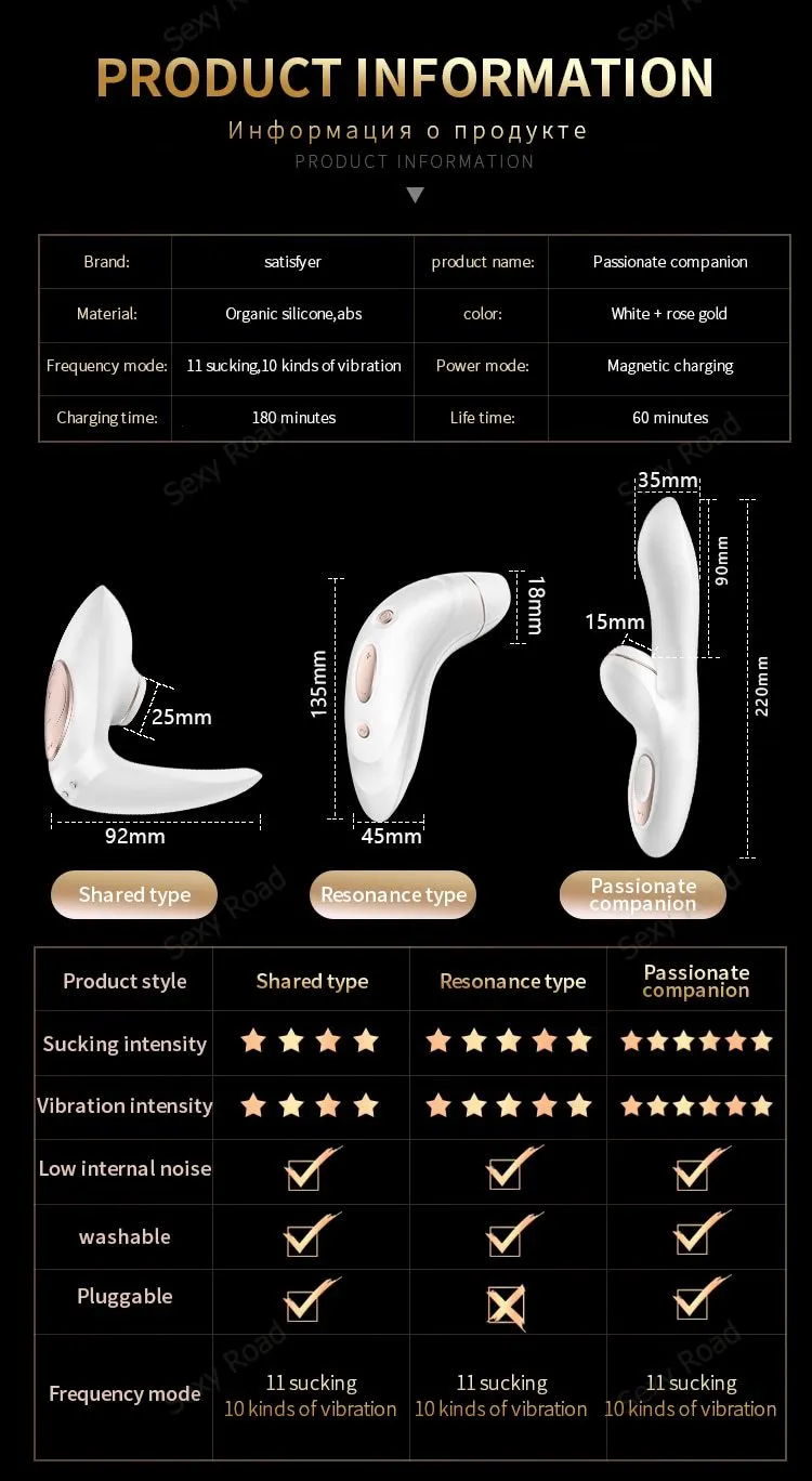 Satisfyer 10 Speed Sucking Nipple Rabbit Vibrators Clit Stimulation