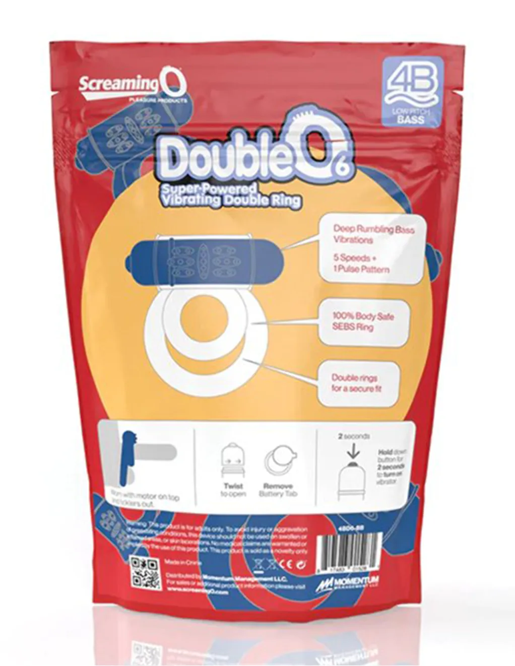 Screaming O 4B DoubleO 6 Vibrating C-Ring