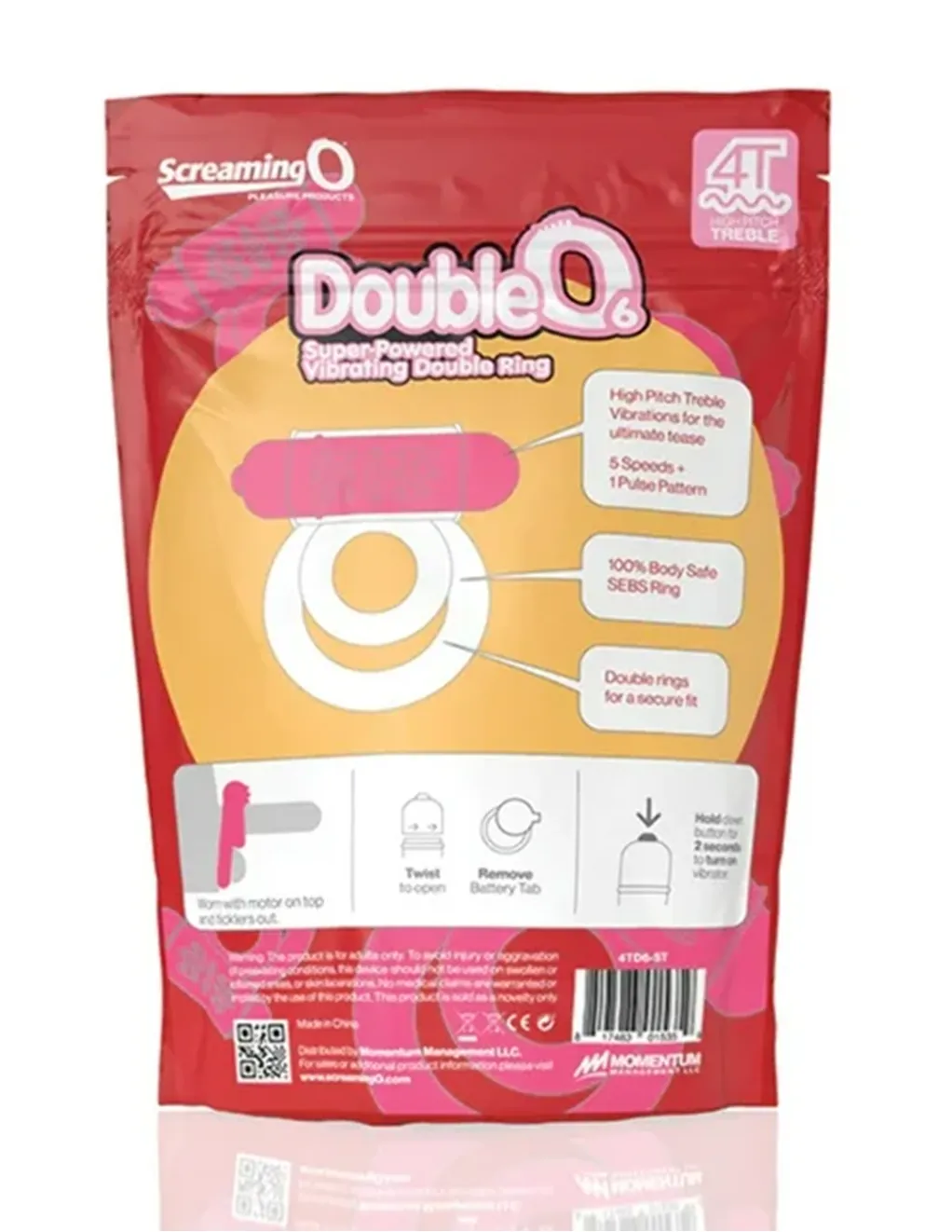 Screaming O 4B DoubleO 6 Vibrating C-Ring