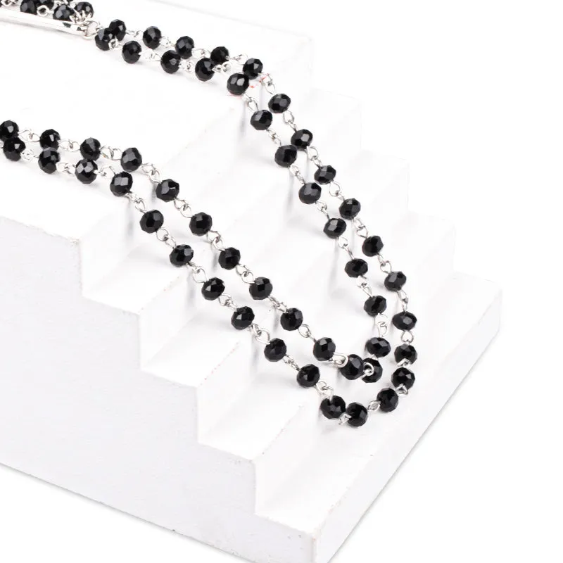 Shaki Black Beaded Chain Nipple Clamps